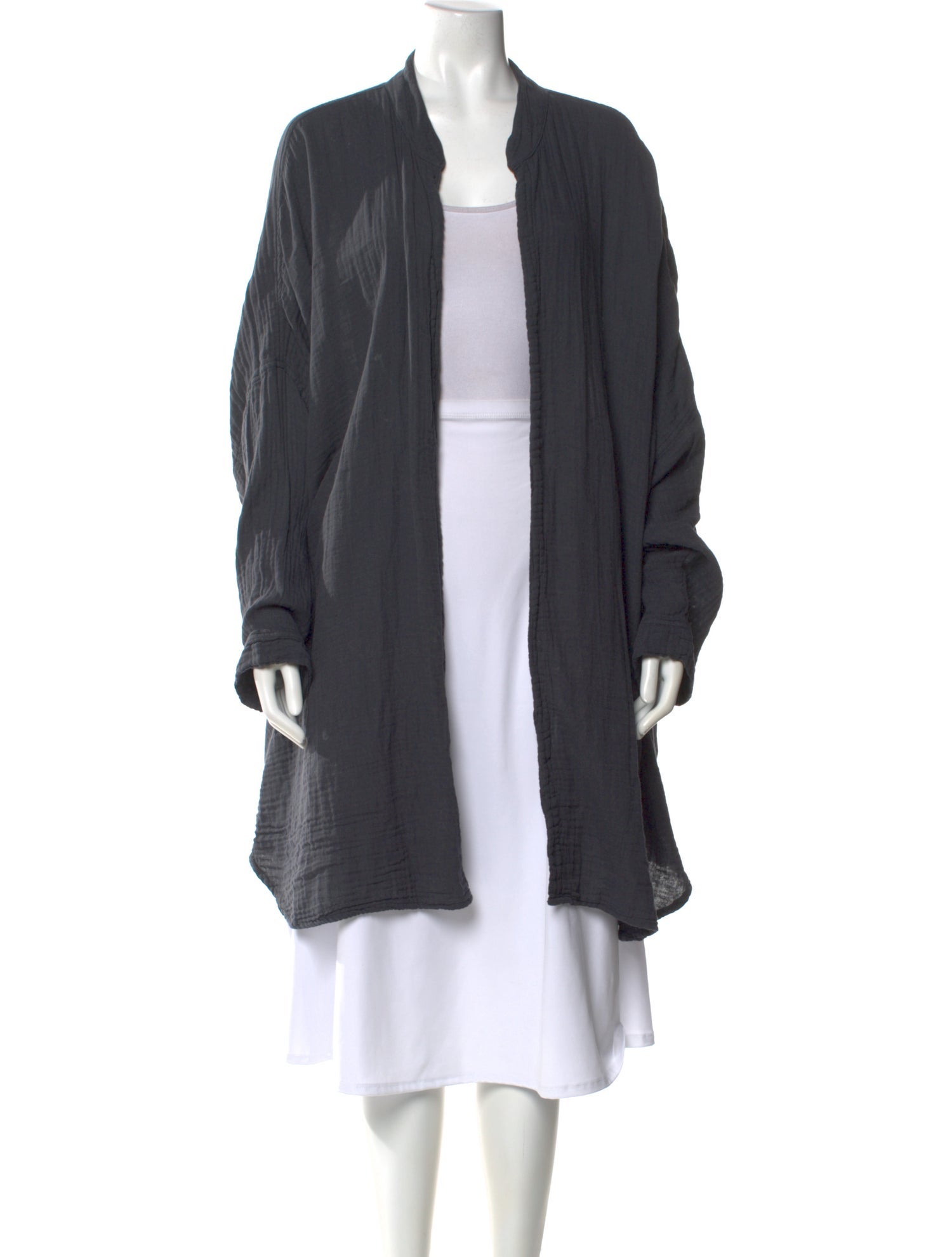 Black Crane Open Front Sweater