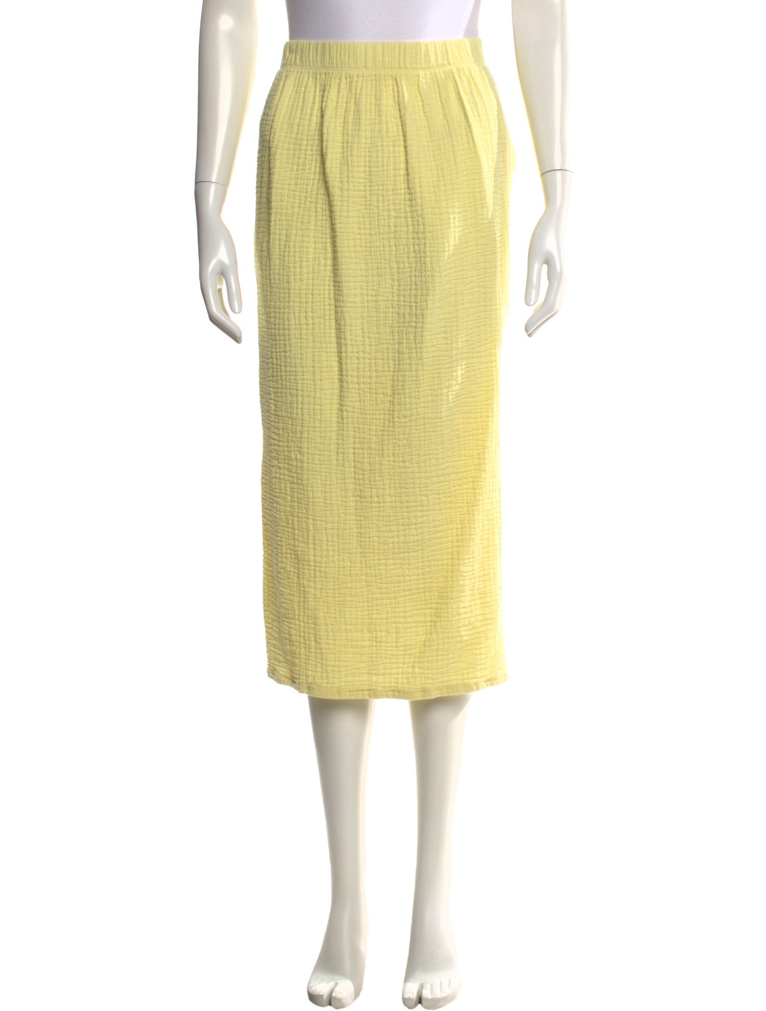 Black Crane Midi Length Skirt