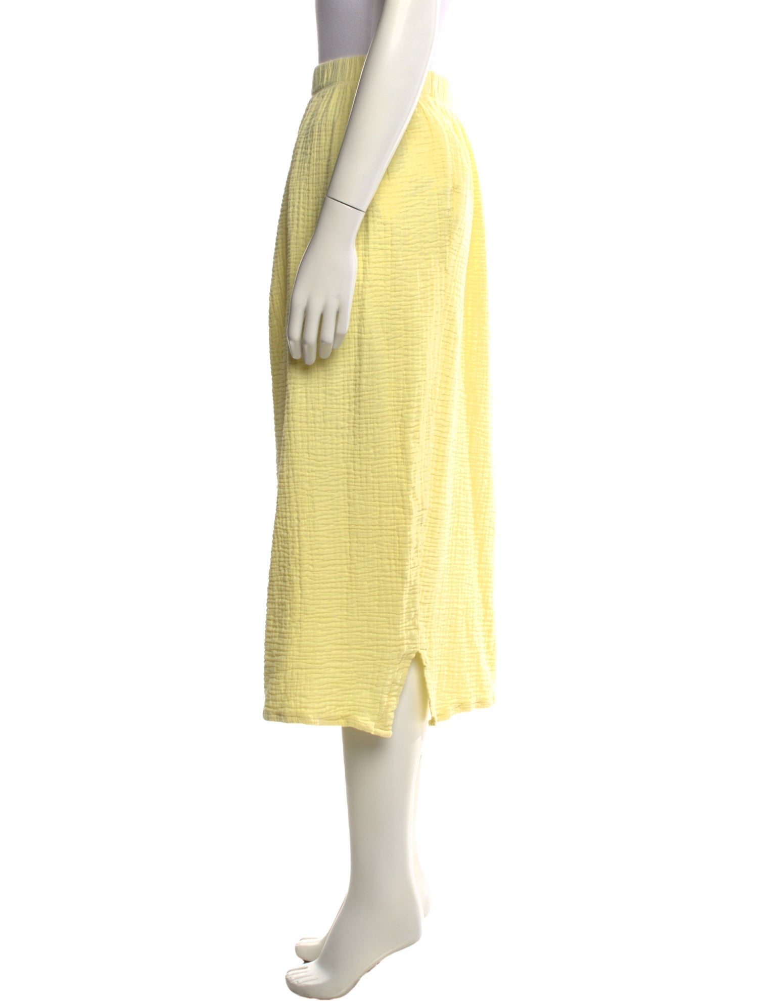 Black Crane Midi Length Skirt