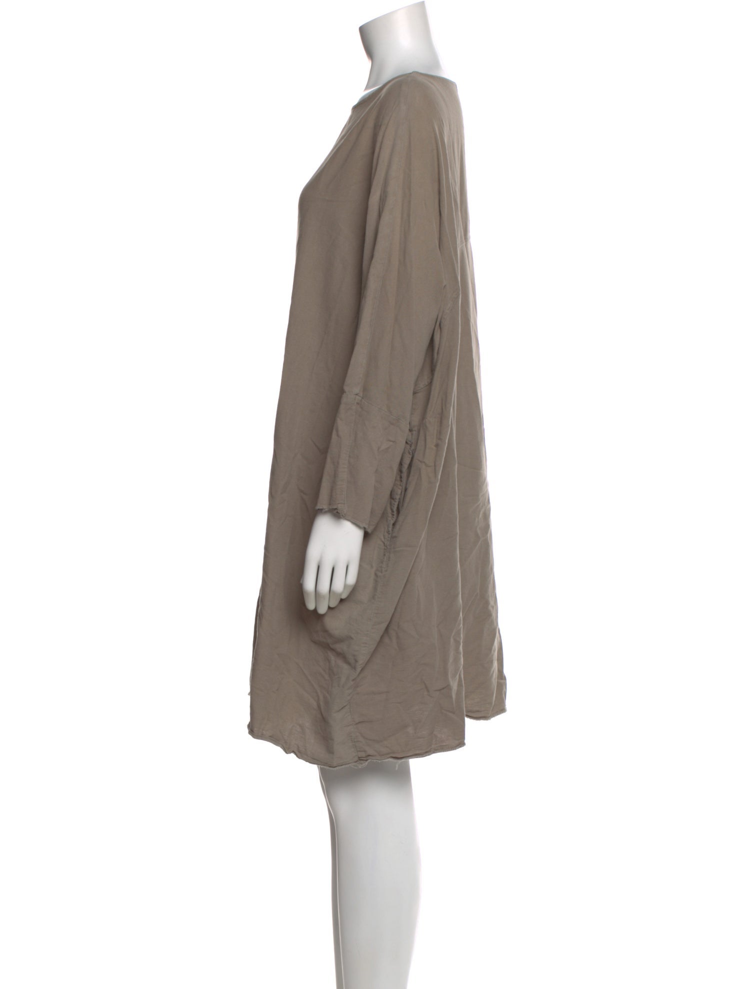 Black Crane Bateau Neckline Mini Dress