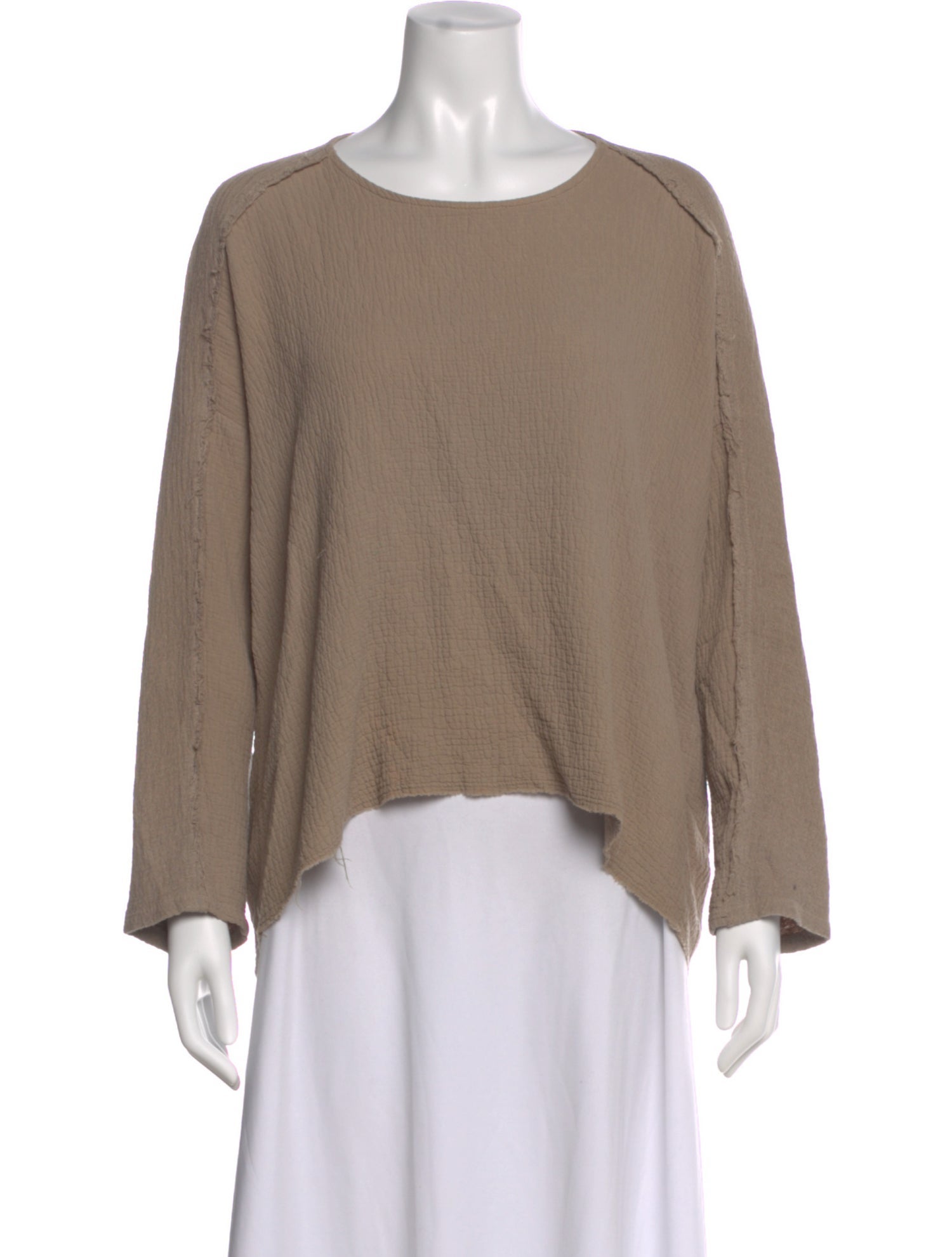 Black Crane Crew Neck Long Sleeve Top