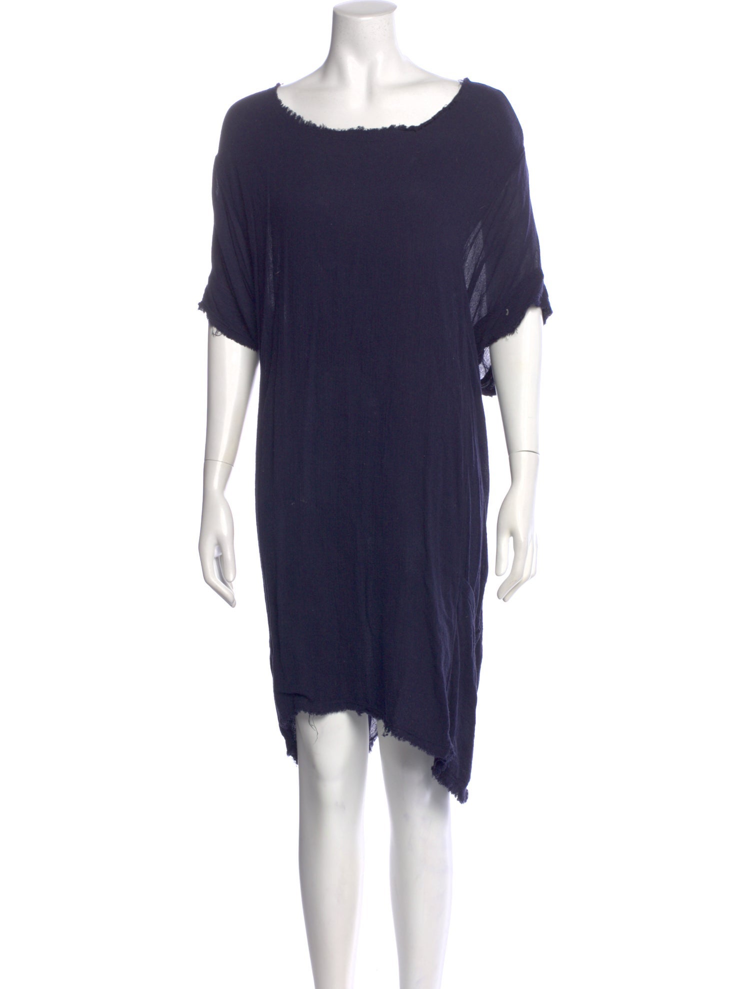 Black Crane Bamboo Knee-Length Dress