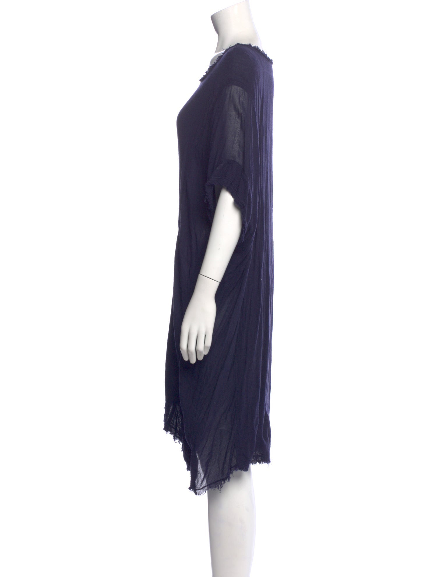 Black Crane Bamboo Knee-Length Dress