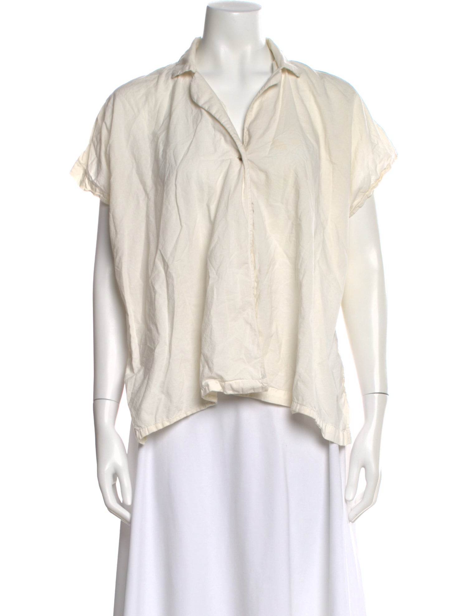 Black Crane Short Sleeve Blouse