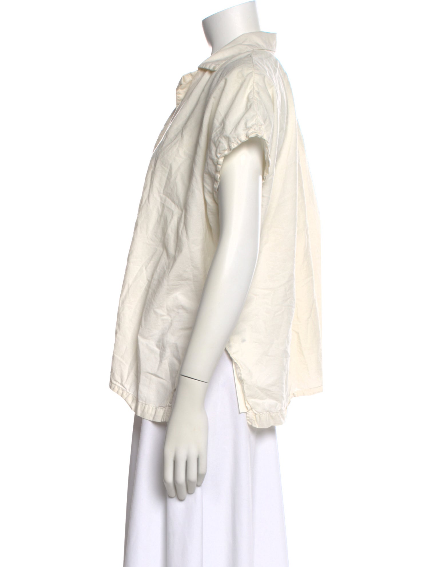 Black Crane Short Sleeve Blouse