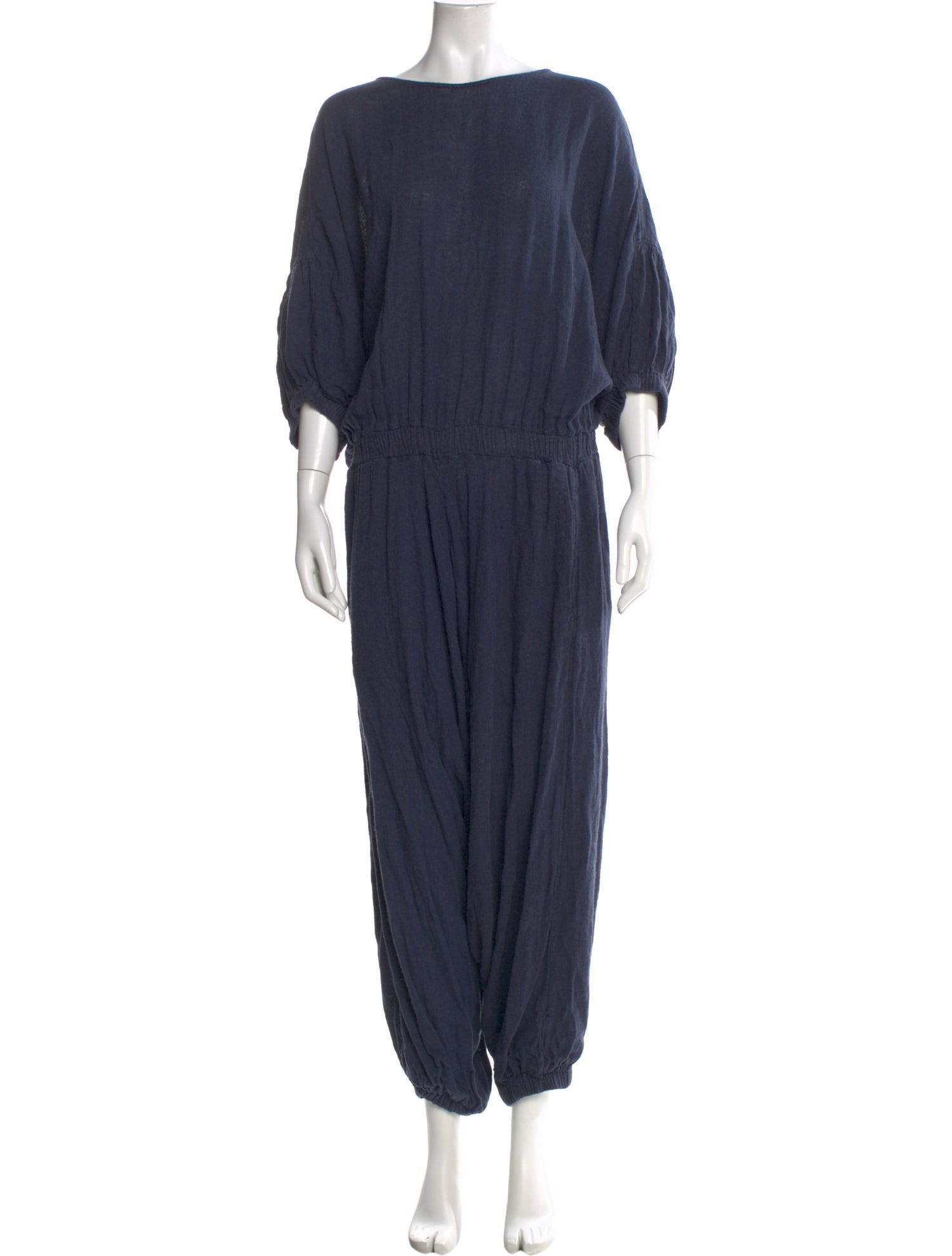 Black Crane Bateau Neckline Jumpsuit