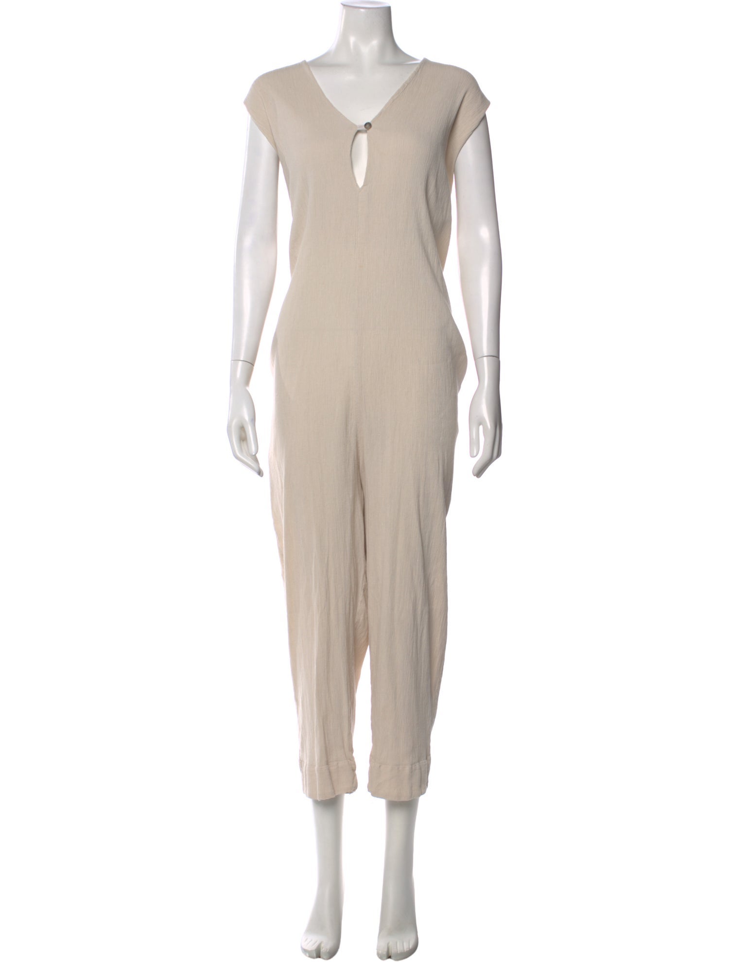 Black Crane V-Neck Jumpsuit