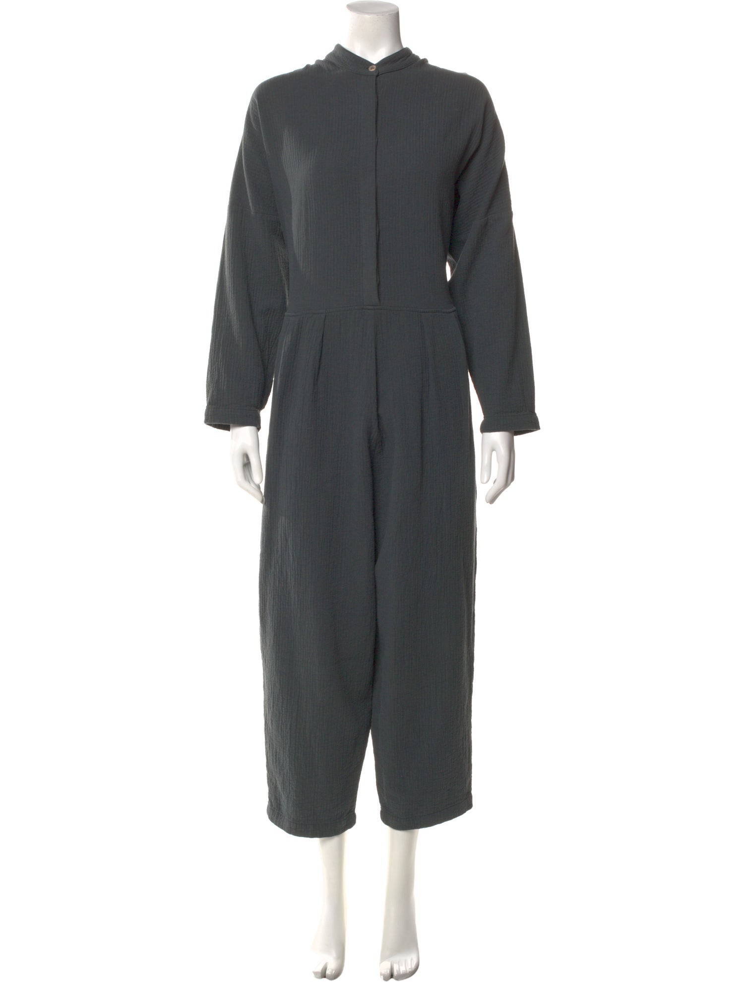 Black Crane Mock Neck Jumpsuit