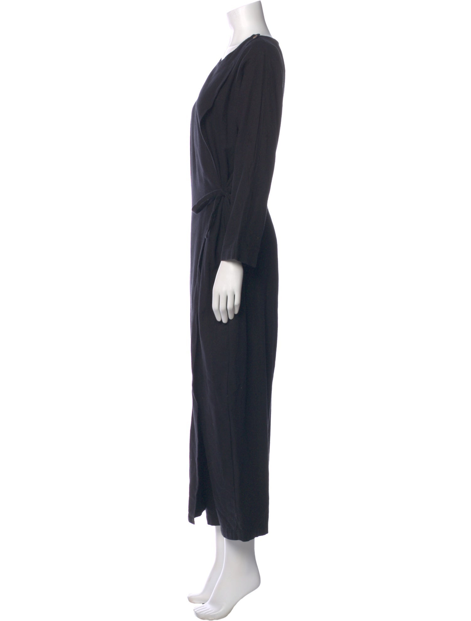 Black Crane Scoop Neck Jumpsuit