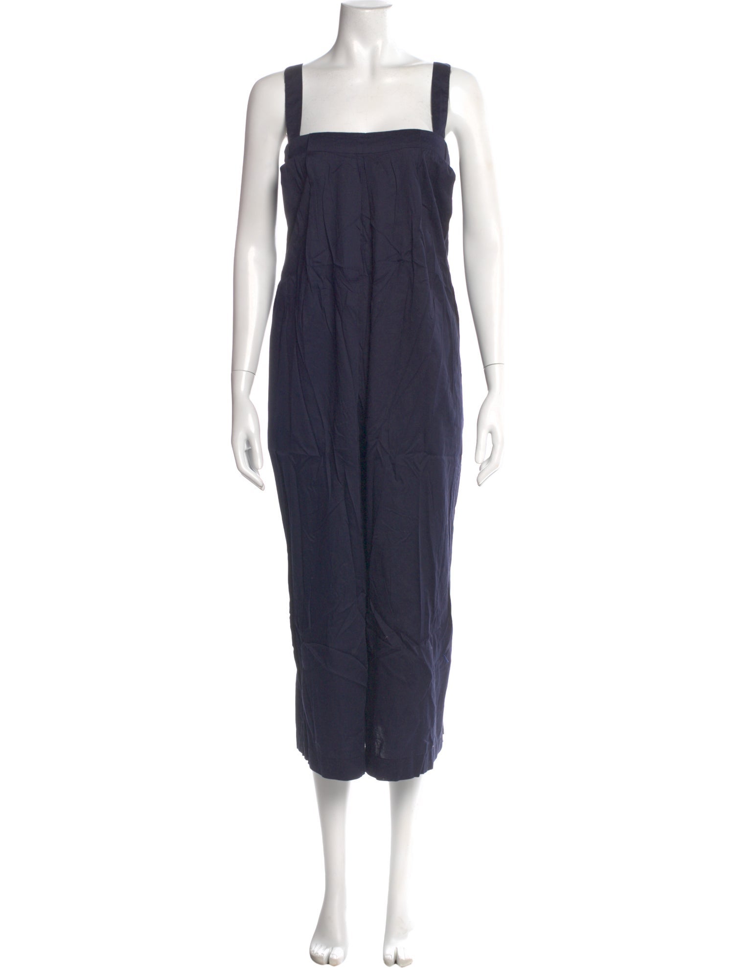 Black Crane Square Neckline Jumpsuit
