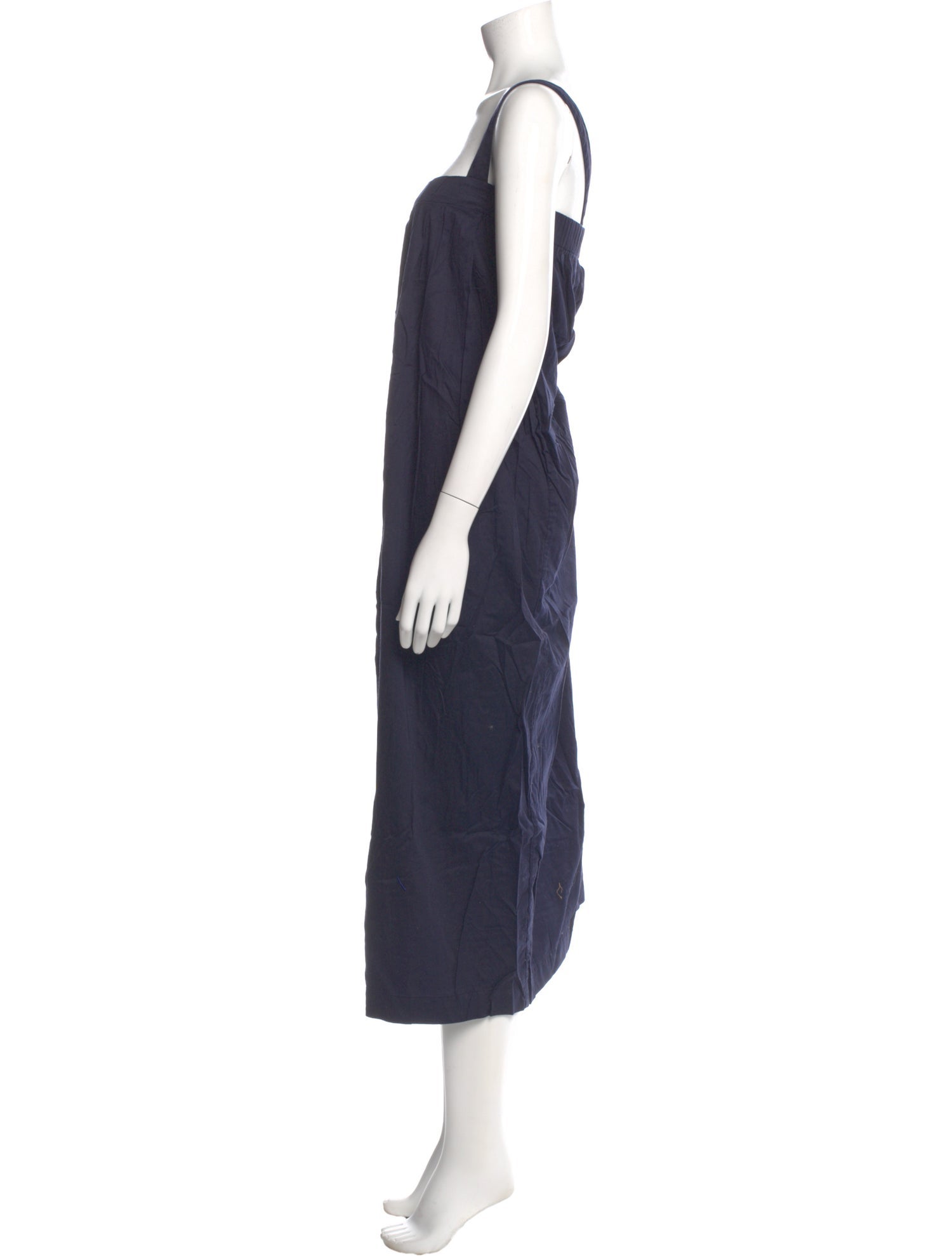 Black Crane Square Neckline Jumpsuit