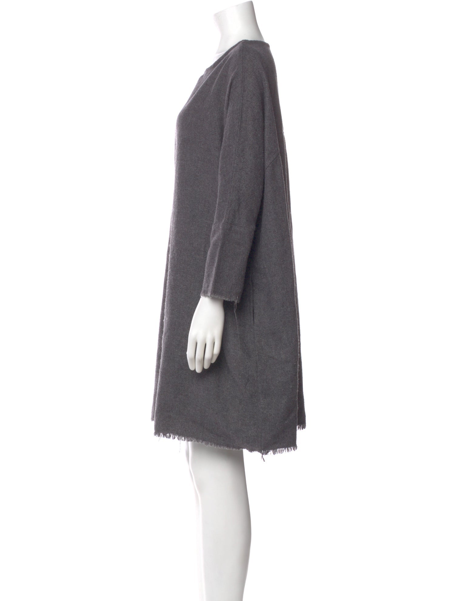 Black Crane Bateau Neckline Mini Dress