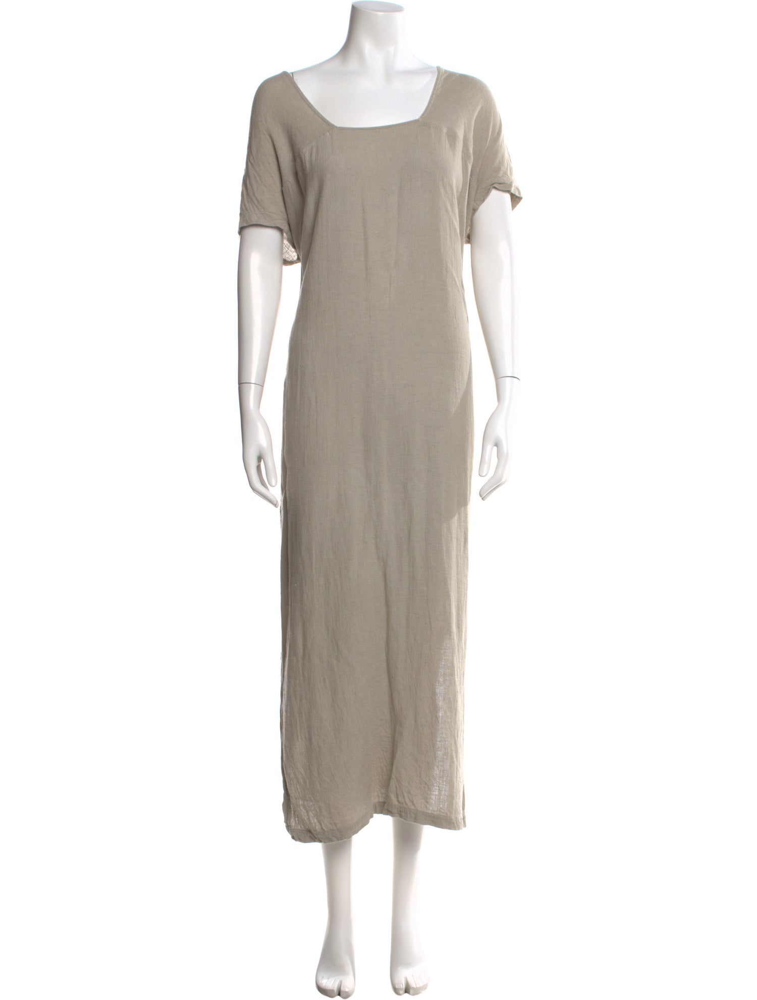 Black Crane Linen Mini Dress