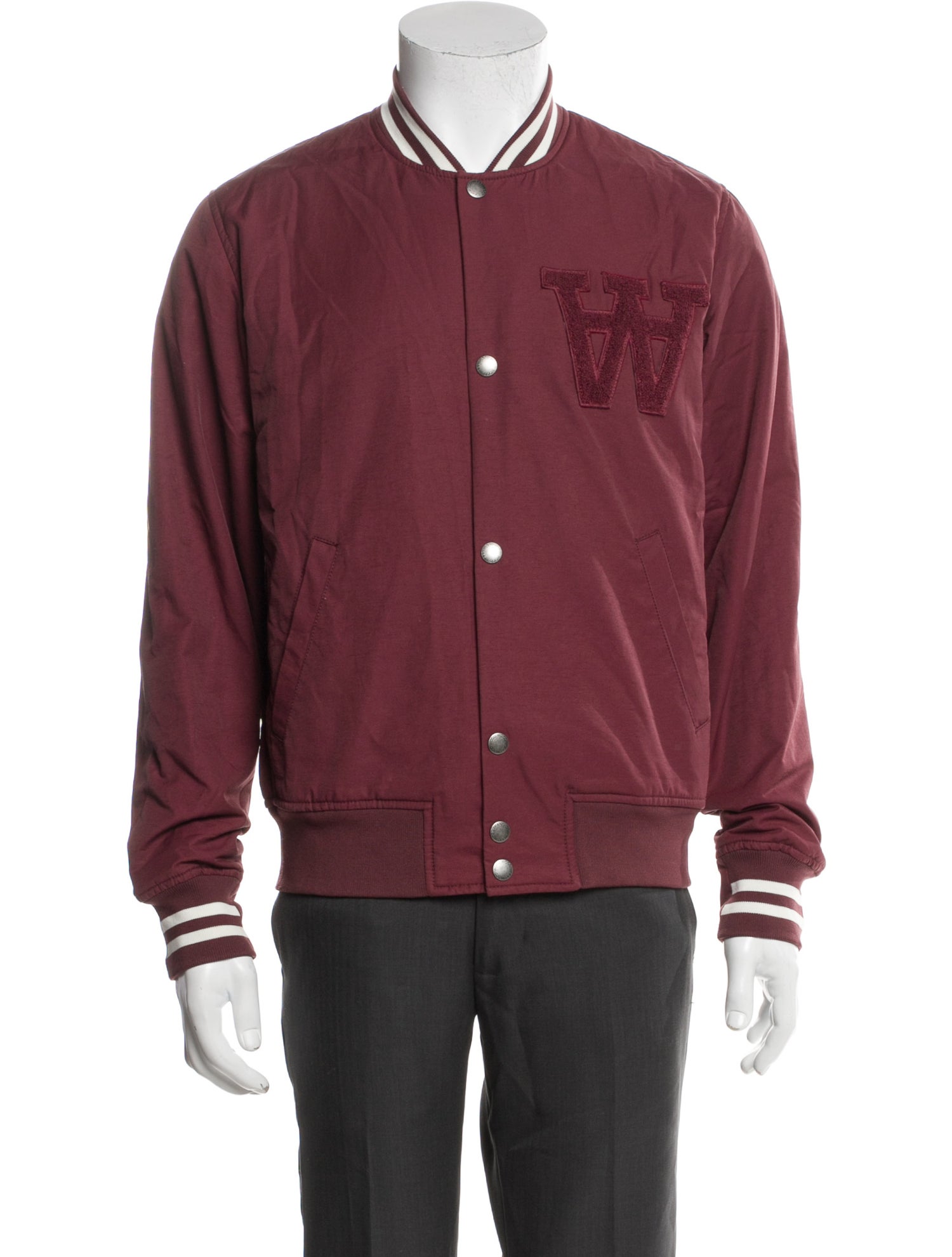 Wood Wood Striped Bomber Jacket