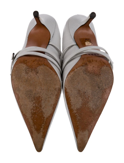 Abra Embossed Leather Crystal Embellishments Mules