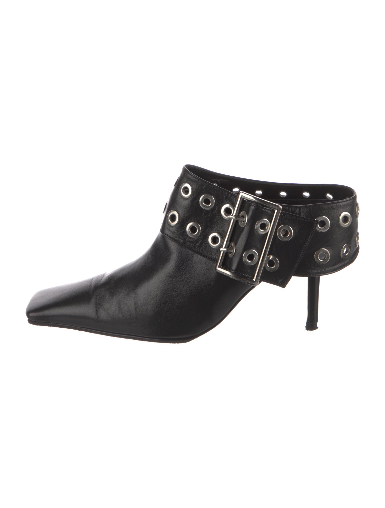 Abra Leather Studded Accents Lace-Up Boots
