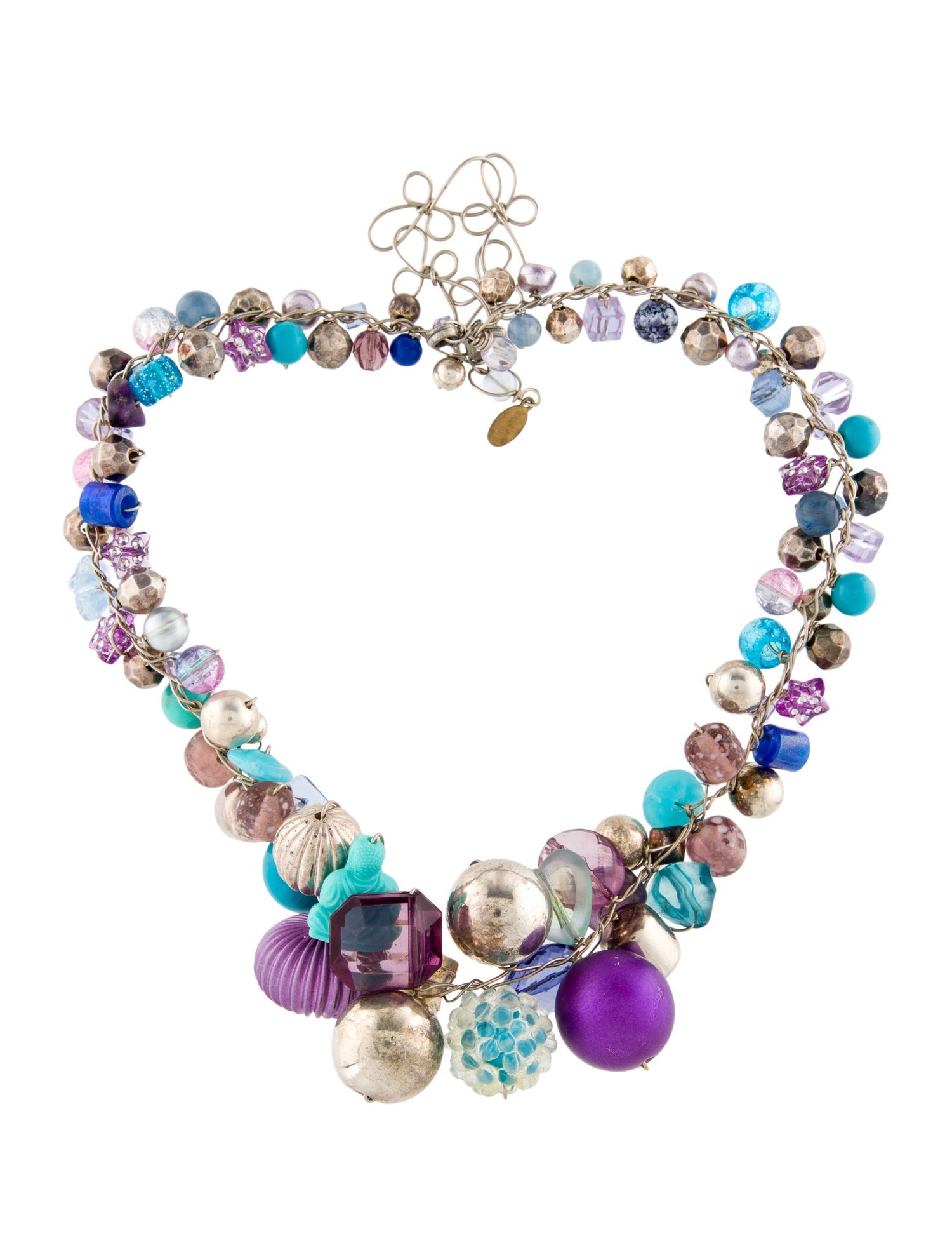 Abra Crystal, Resin & Bead Collar Necklace