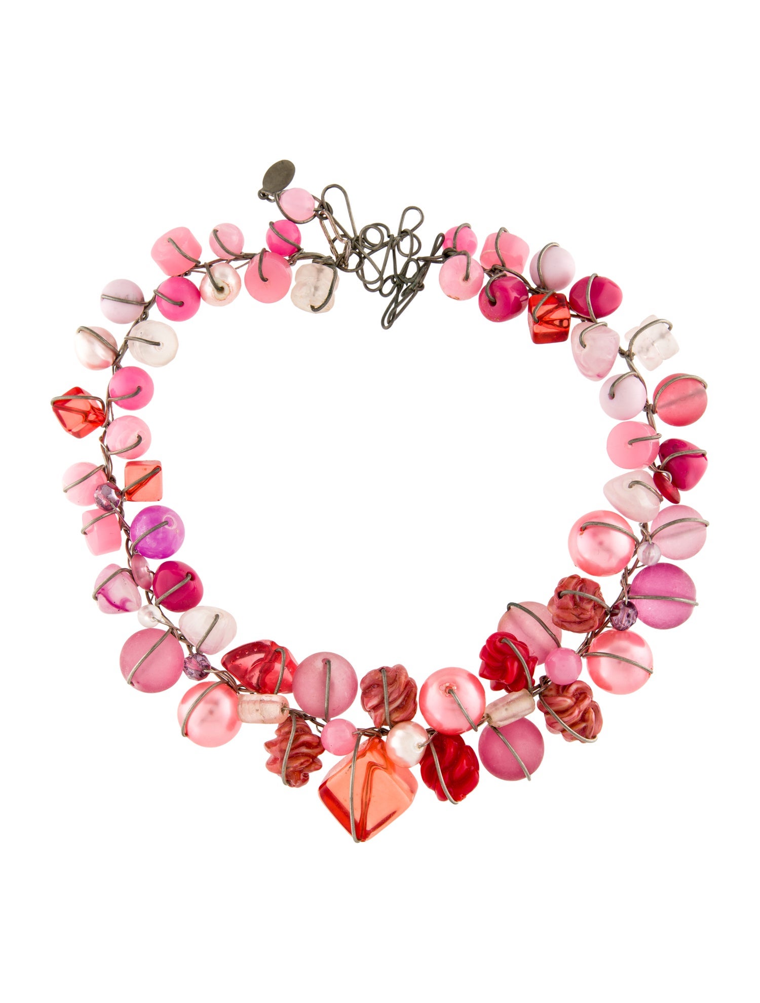 Abra Faux Pearl, Resin, & Bead Collar Necklace