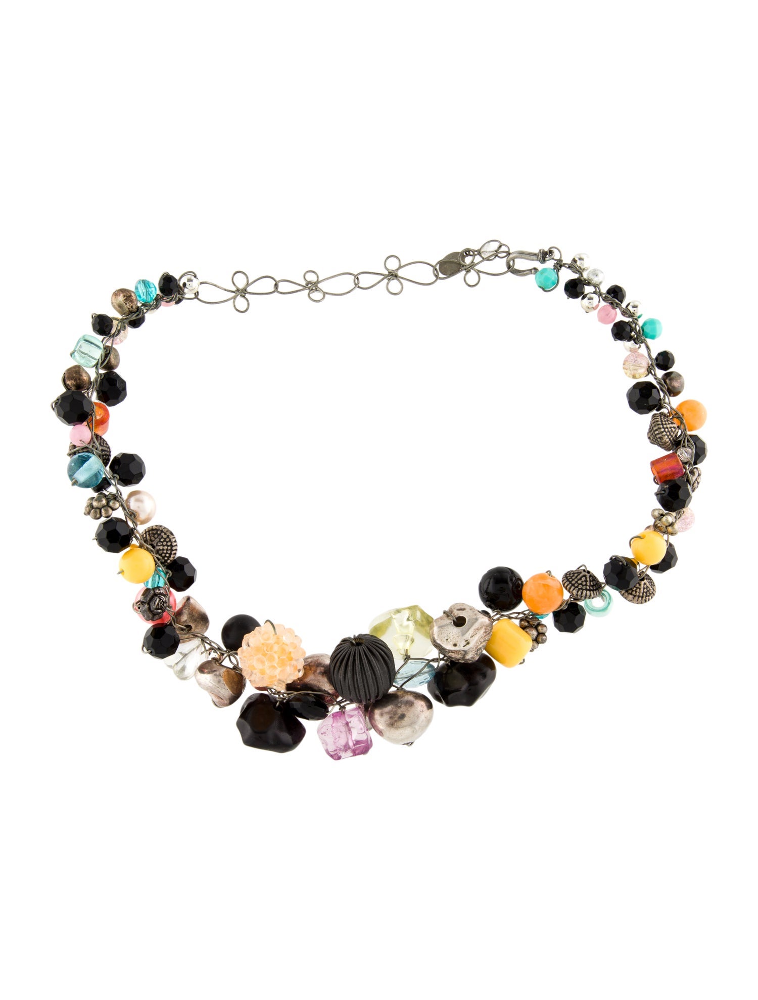 Abra Resin & Bead Collar Necklace