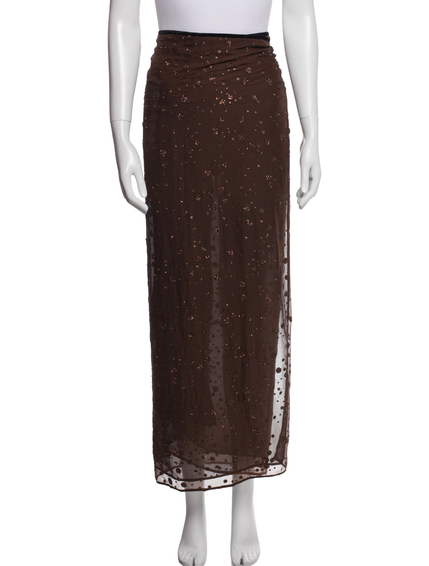 Abra Silk Midi Length Skirt