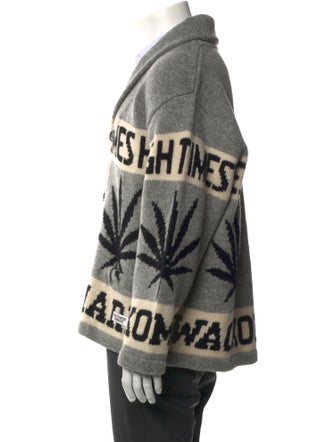 Wacko Maria Guilty Parties Wool Printed Cardigan