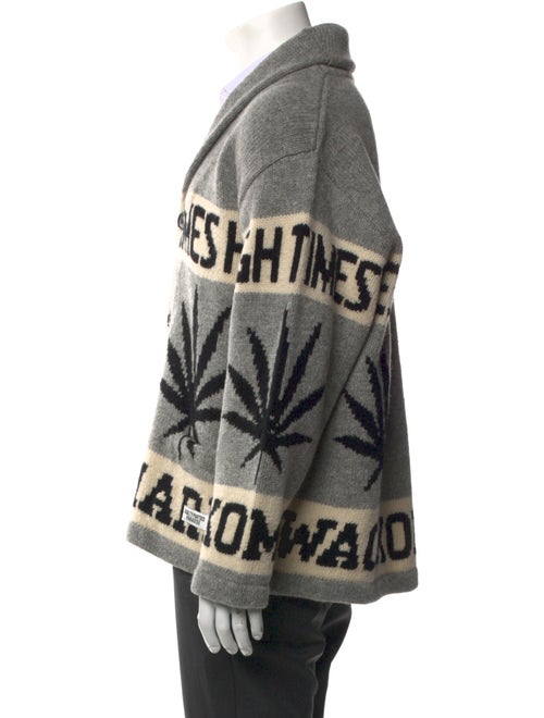 Wacko Maria Guilty Parties Wool Printed Cardigan