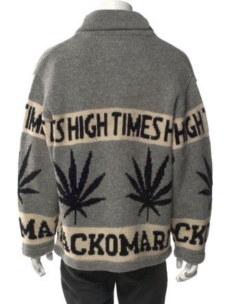 Wacko Maria Guilty Parties Wool Printed Cardigan