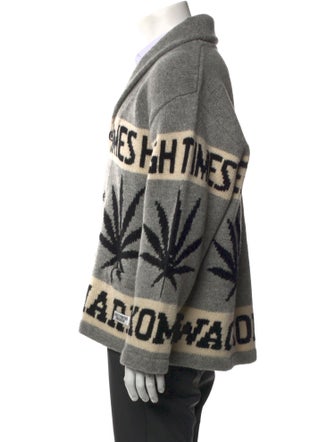 Wacko Maria Guilty Parties Wool Printed Cardigan