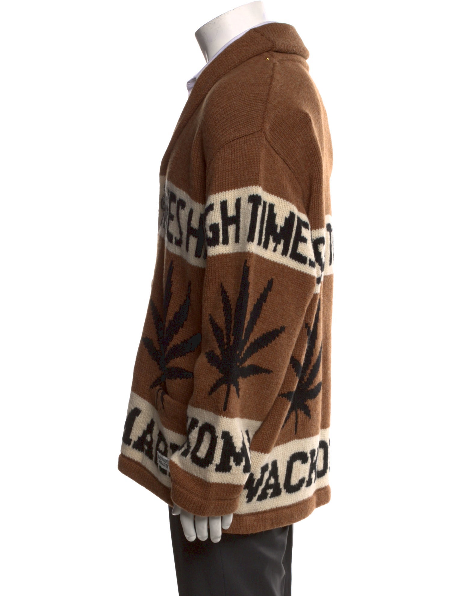 Wacko Maria Guilty Parties Wool Printed Cardigan w/ Tags