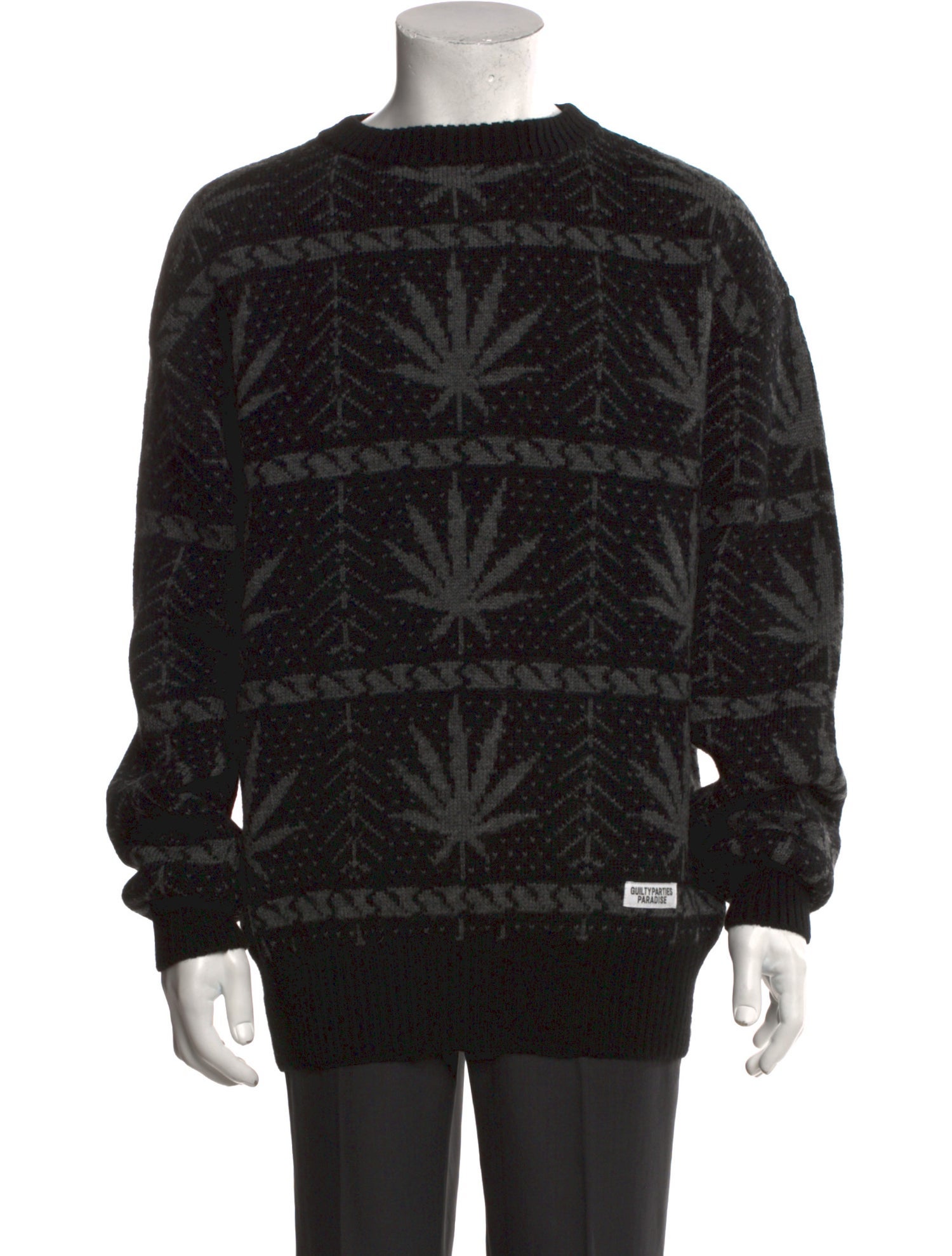 Wacko Maria Guilty Parties Wool Printed Cardigan w/ Tags