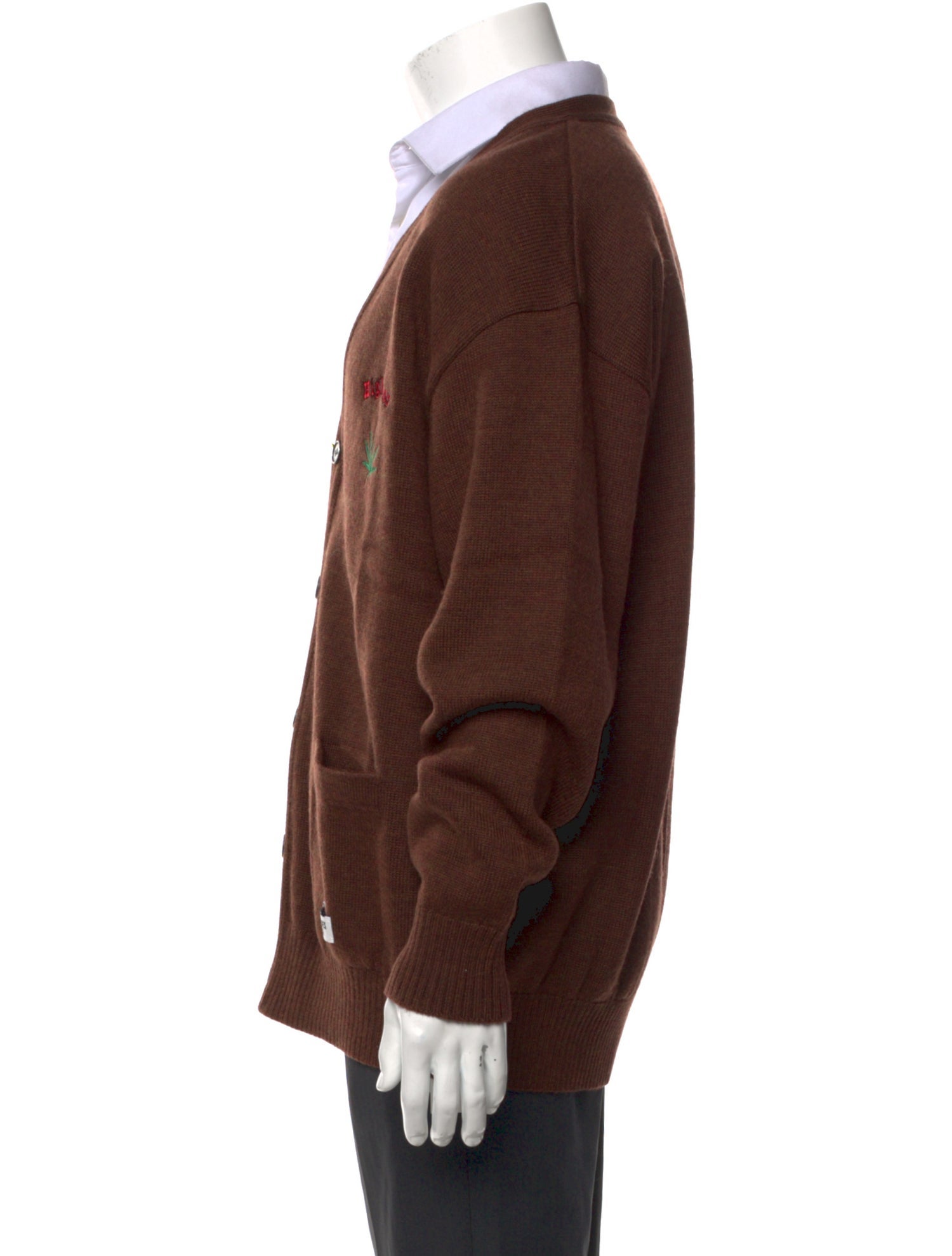 Wacko Maria Guilty Parties Wool Graphic Print Cardigan w/ Tags