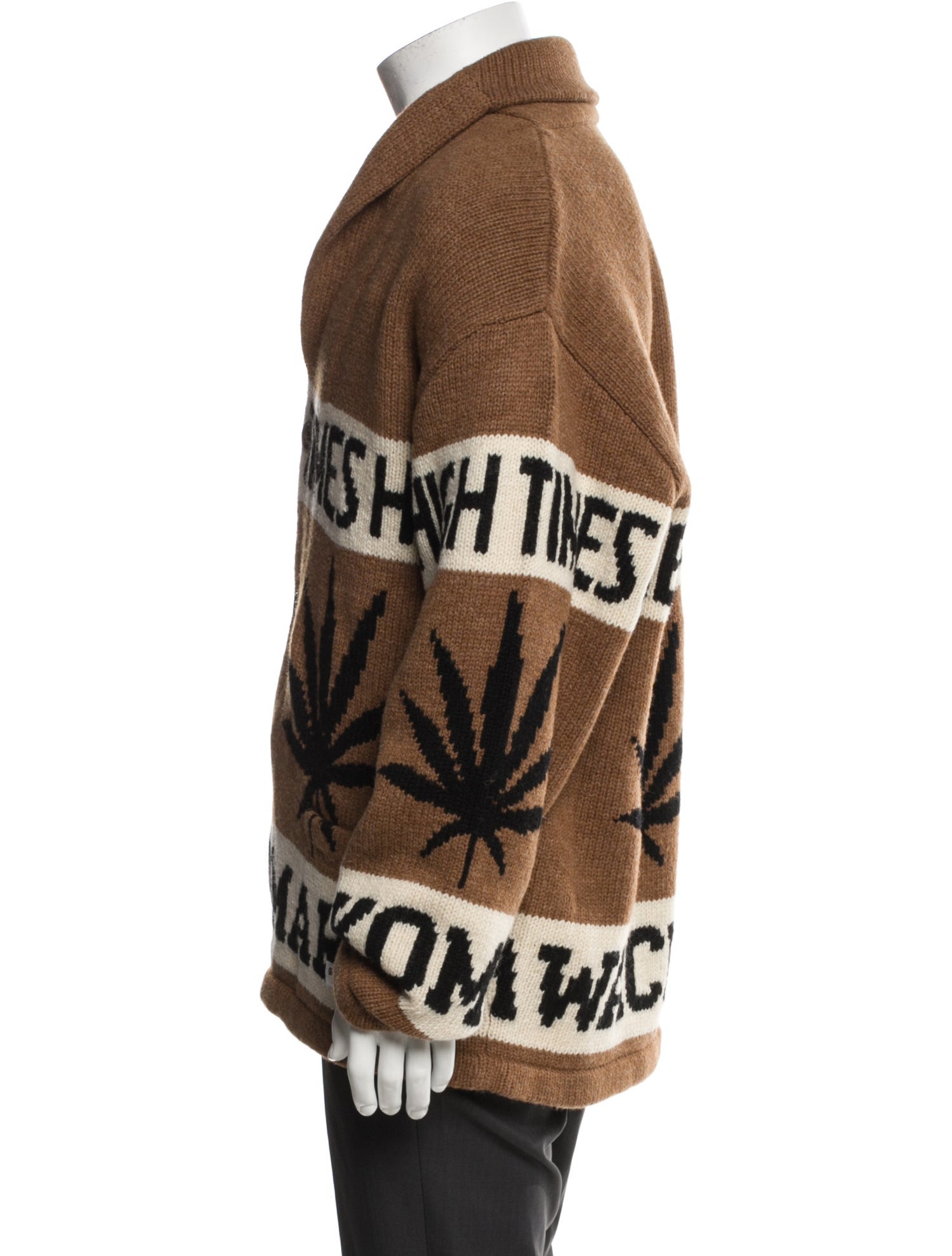 Wacko Maria Guilty Parties Wool Graphic Print Cardigan w/ Tags