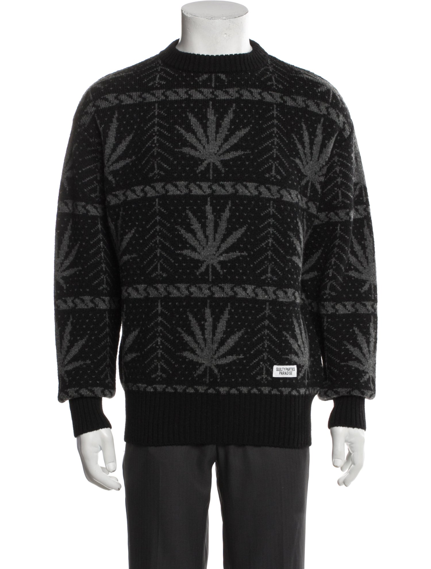 Wacko Maria Guilty Parties Wool Graphic Print Cardigan w/ Tags