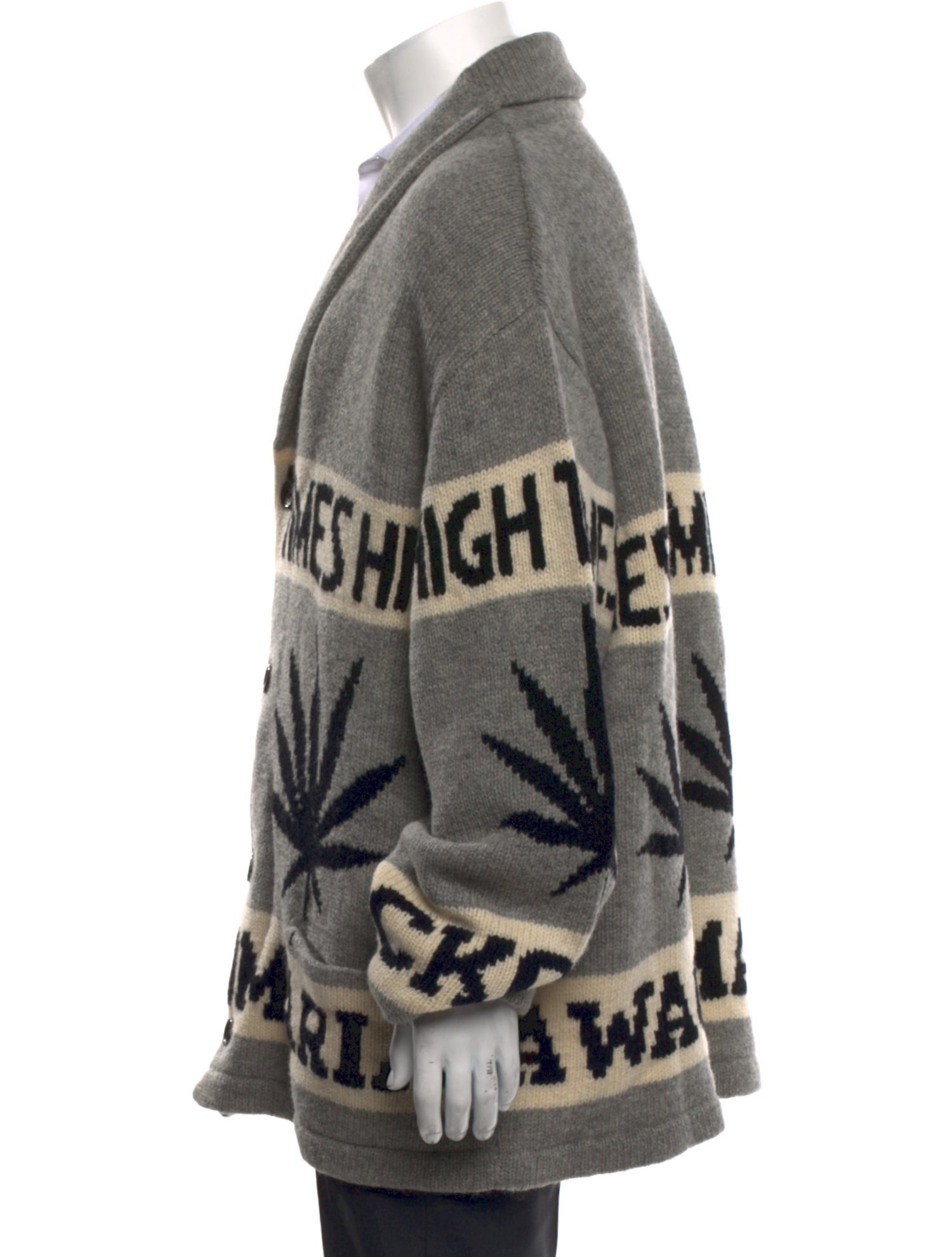 Wacko Maria Guilty Parties Graphic Print V-Neck Cardigan