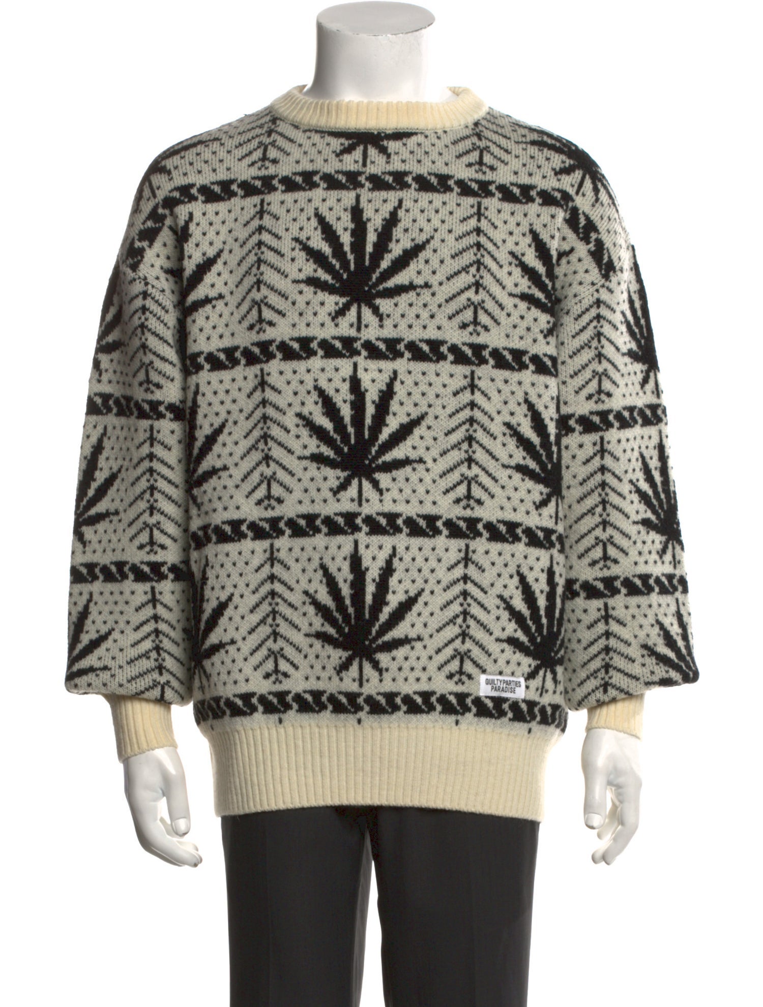 Wacko Maria Guilty Parties Wool Printed Pullover w/ Tags