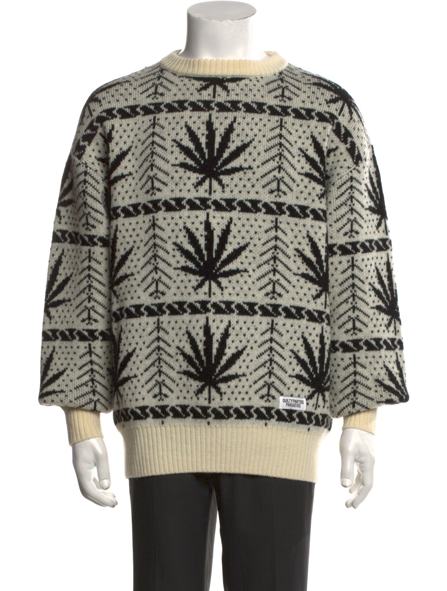 Wacko Maria Guilty Parties Wool Printed Pullover w/ Tags