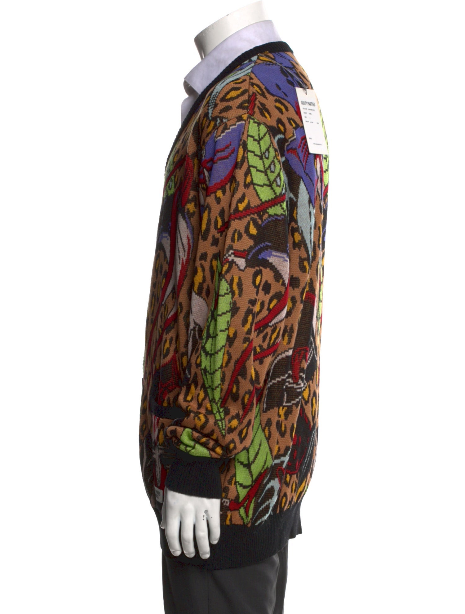 Wacko Maria Guilty Parties Printed V-Neck Cardigan
