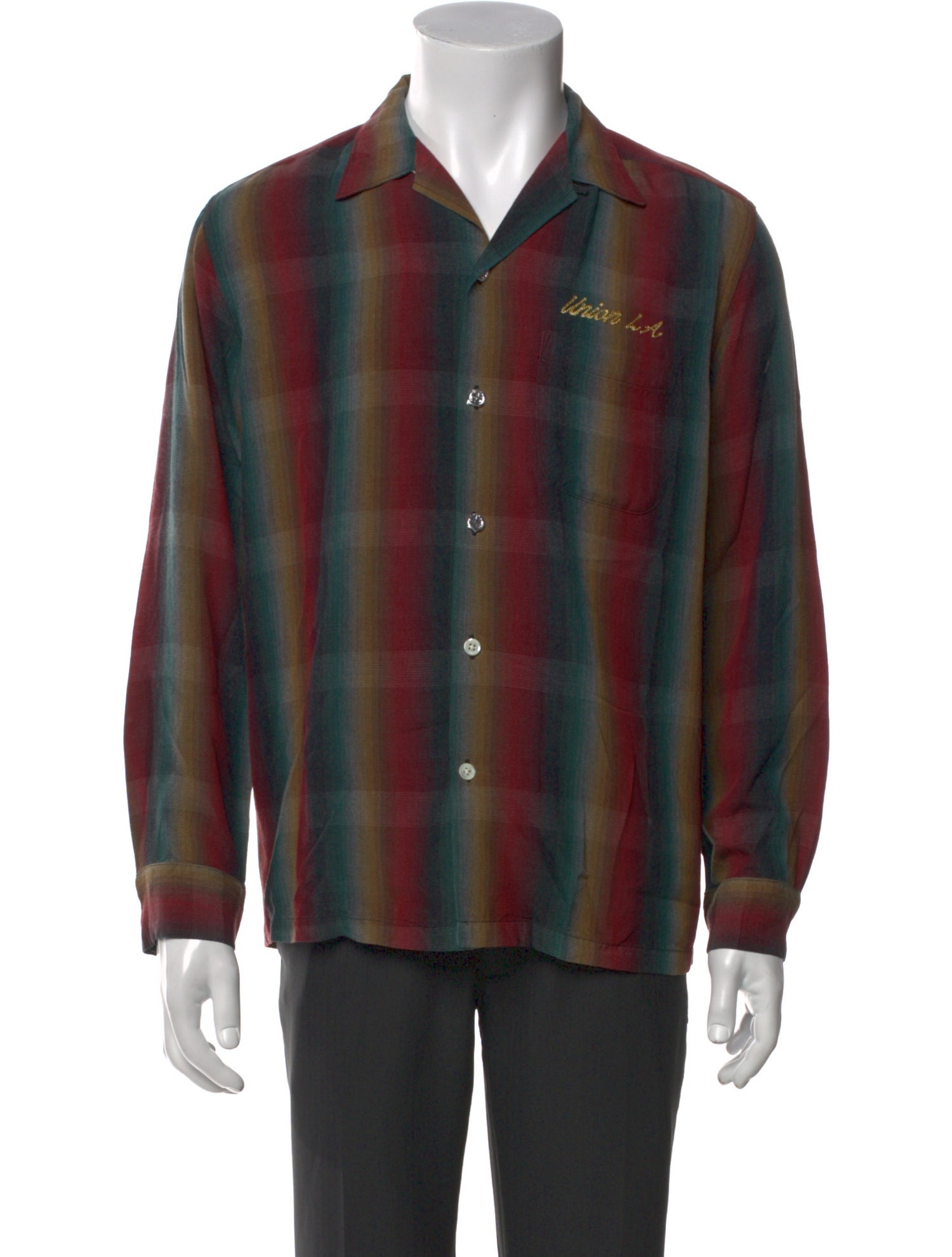 Wacko Maria Guilty Parties Plaid Print Long Sleeve Shirt