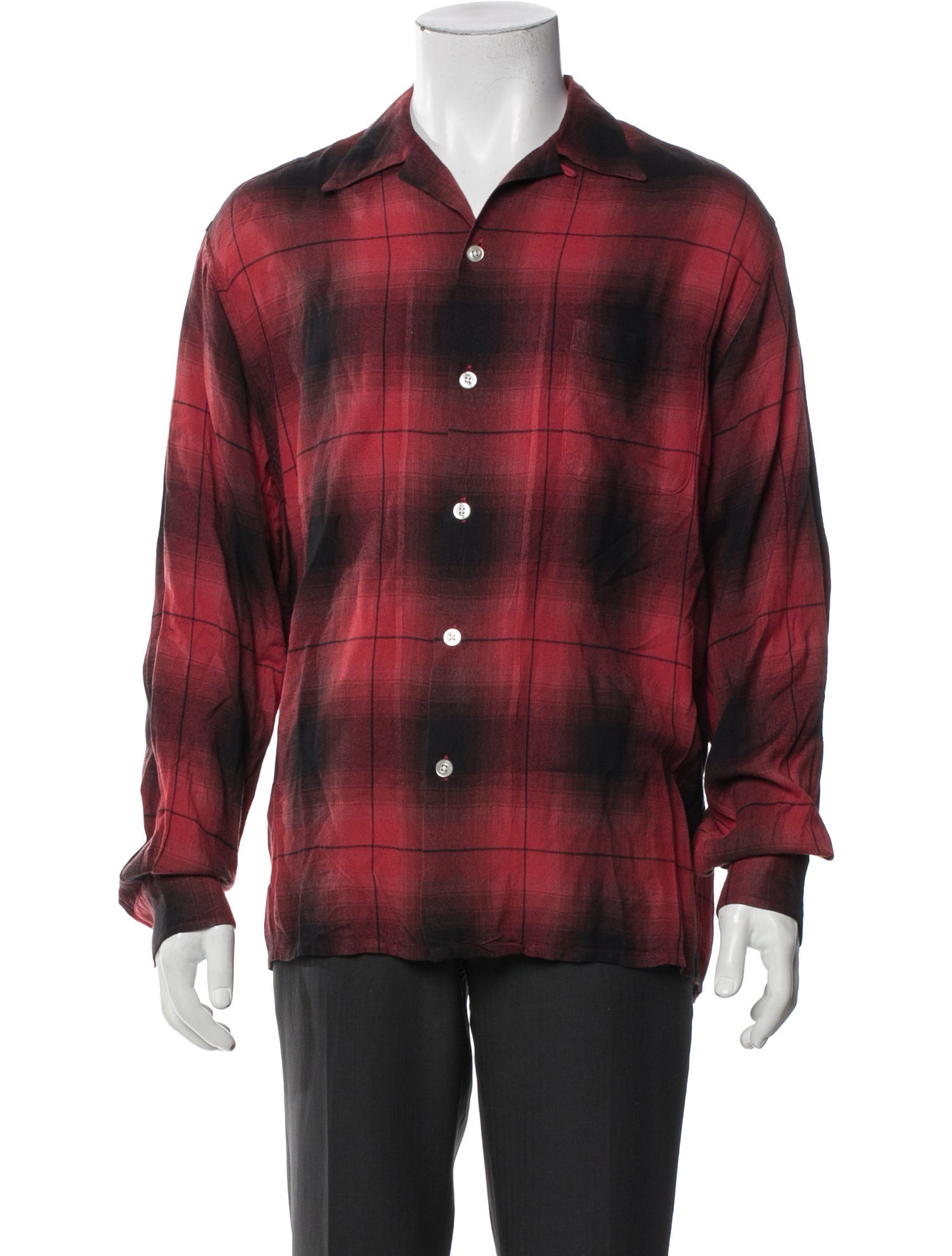 Wacko Maria Guilty Parties Plaid Print Long Sleeve Shirt