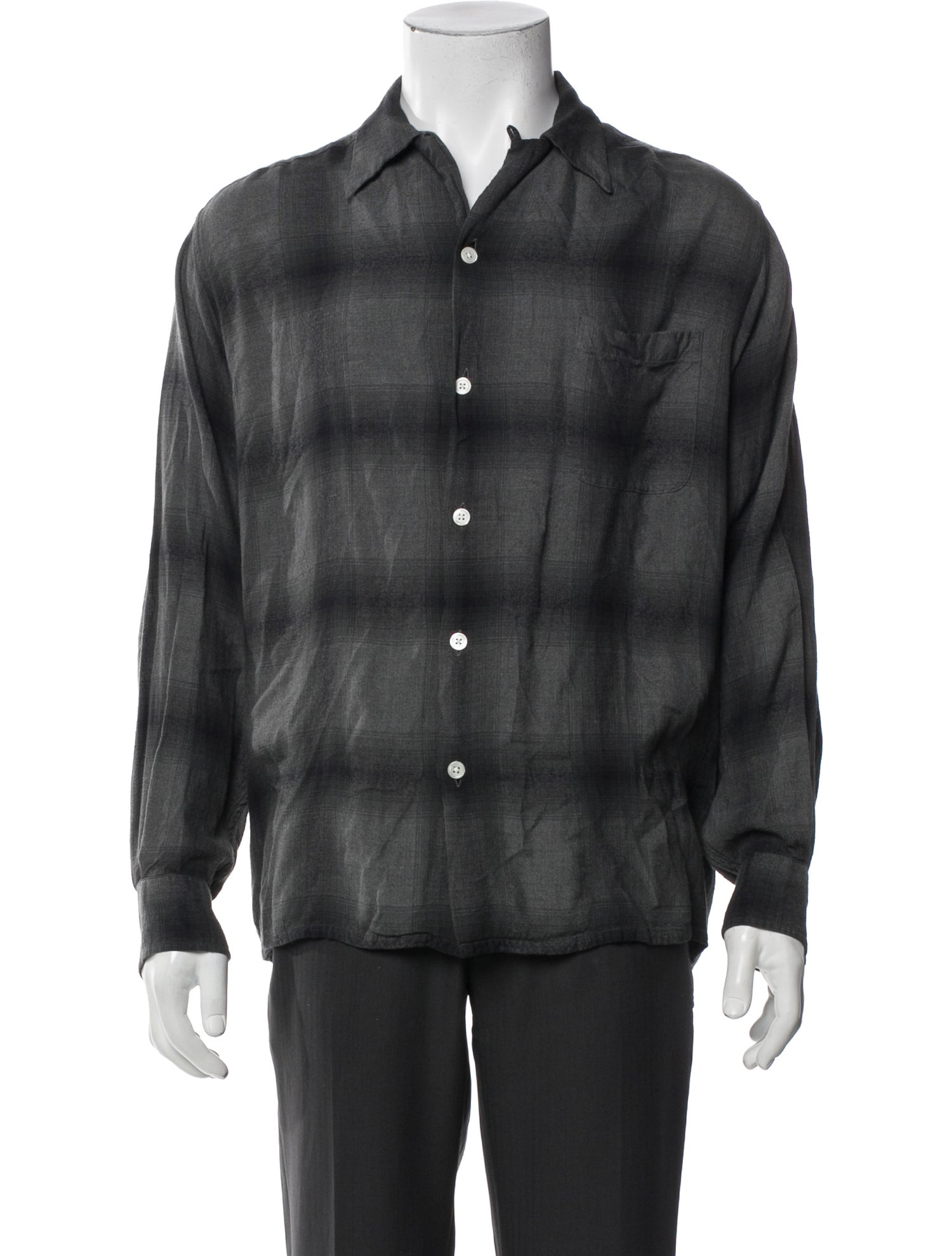 Wacko Maria Guilty Parties Plaid Print Long Sleeve Shirt