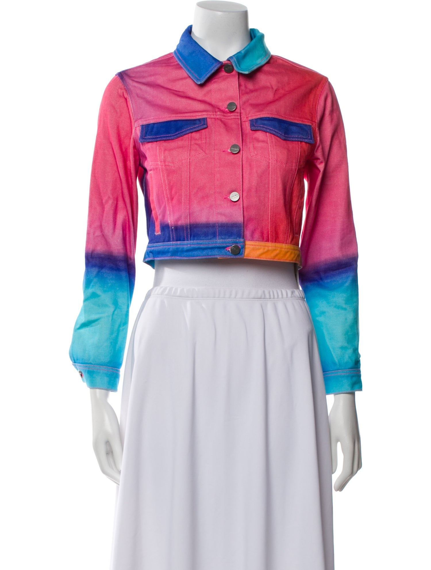 AGR Tie-Dye Print Denim Jacket