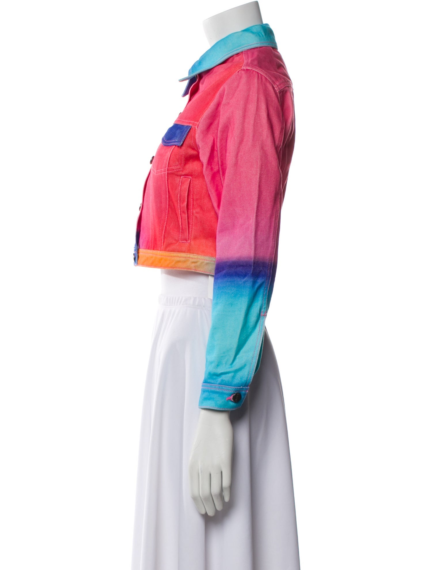 AGR Tie-Dye Print Denim Jacket