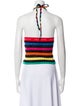 AGR Striped Halterneck Crop Top