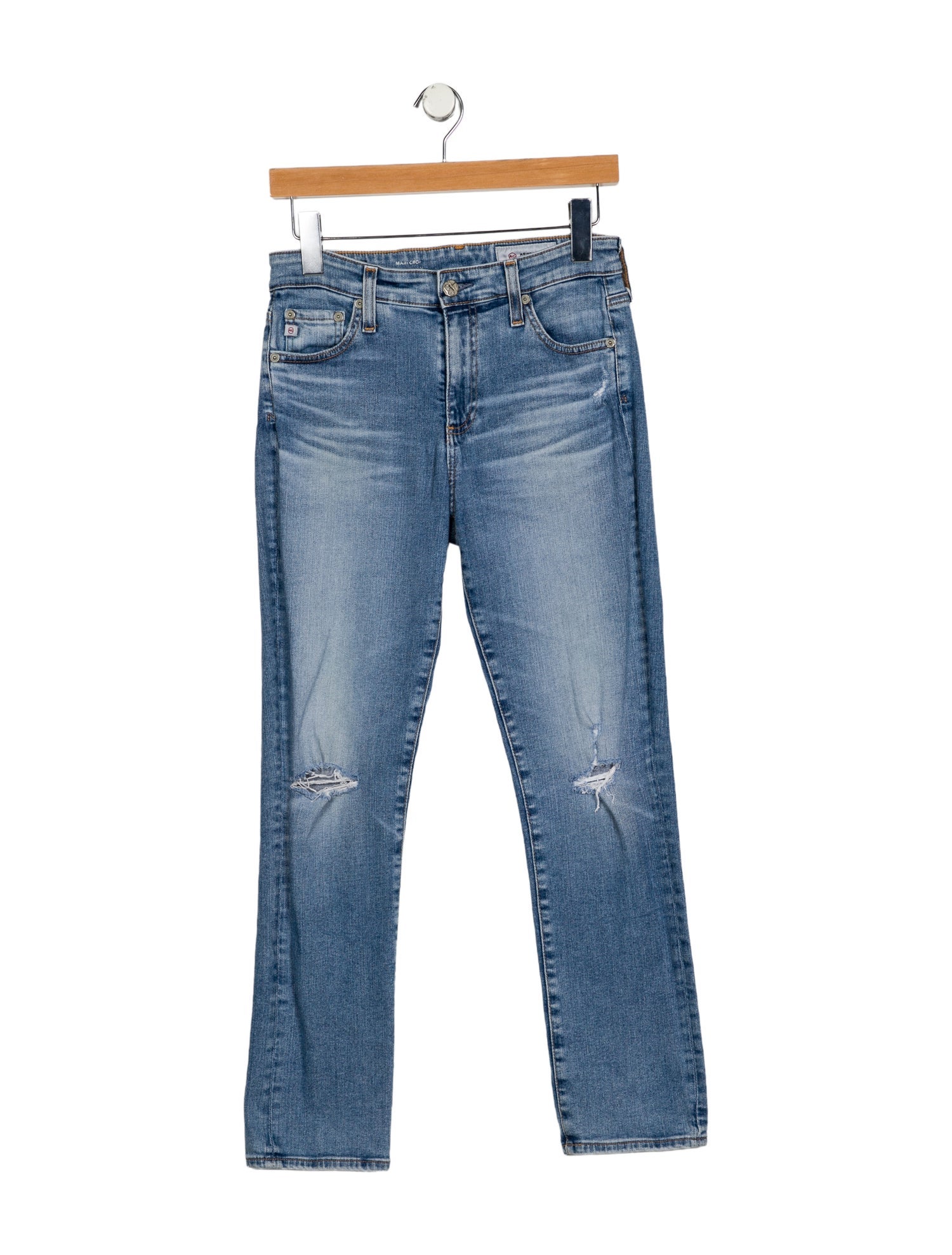 AGR Mid-Rise Straight Leg Jeans