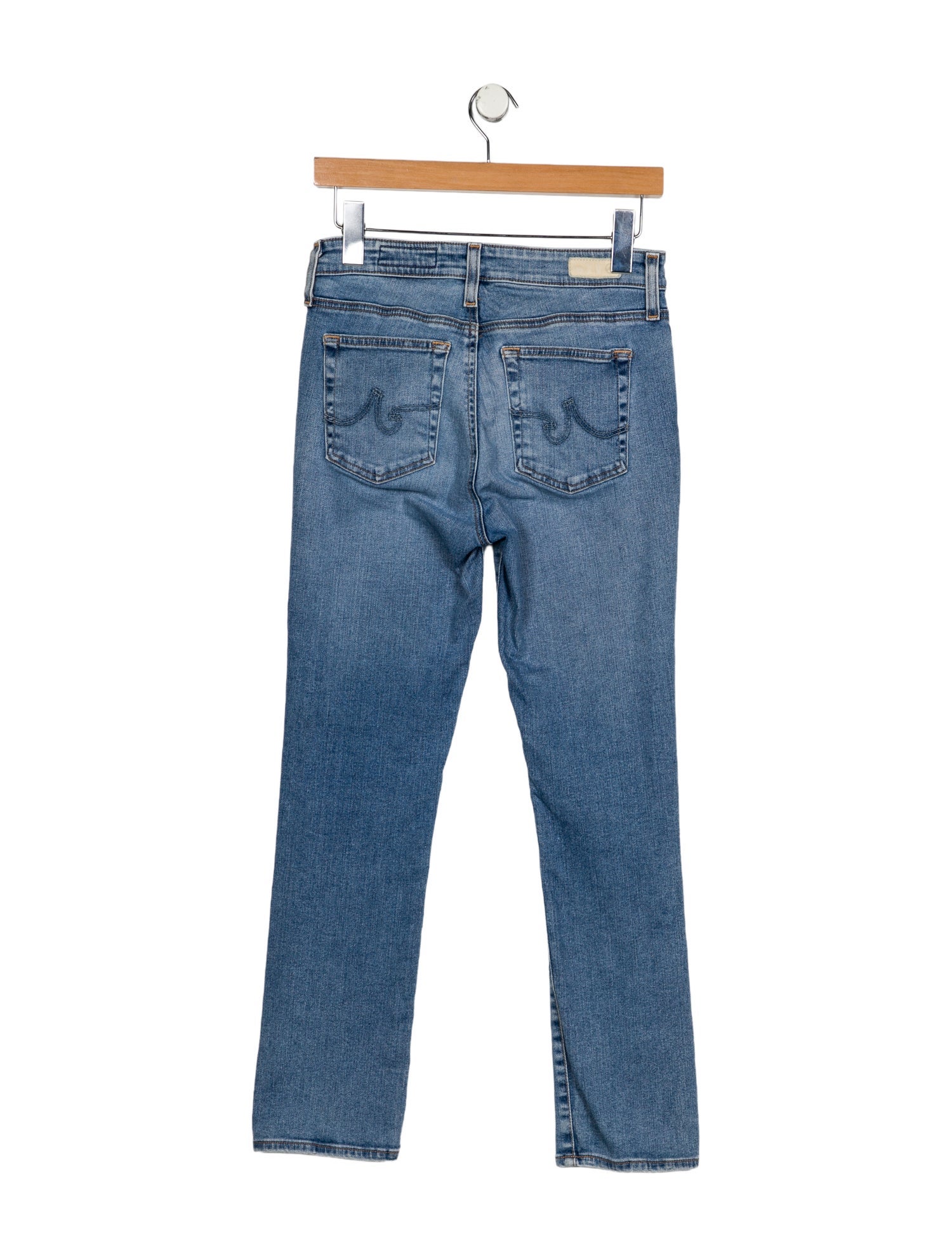 AGR Mid-Rise Straight Leg Jeans