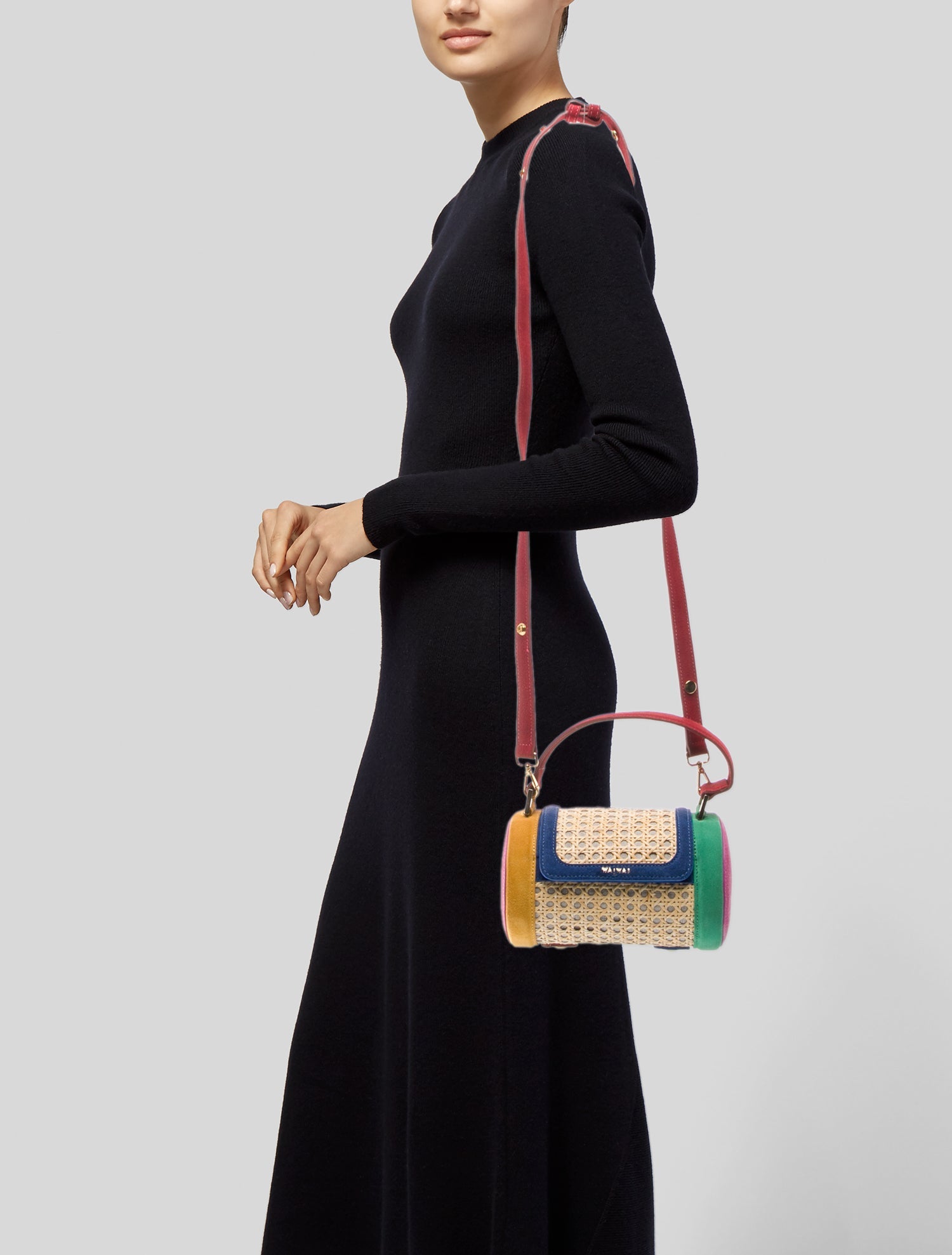 Waiwai Wicker Top Handle Bag