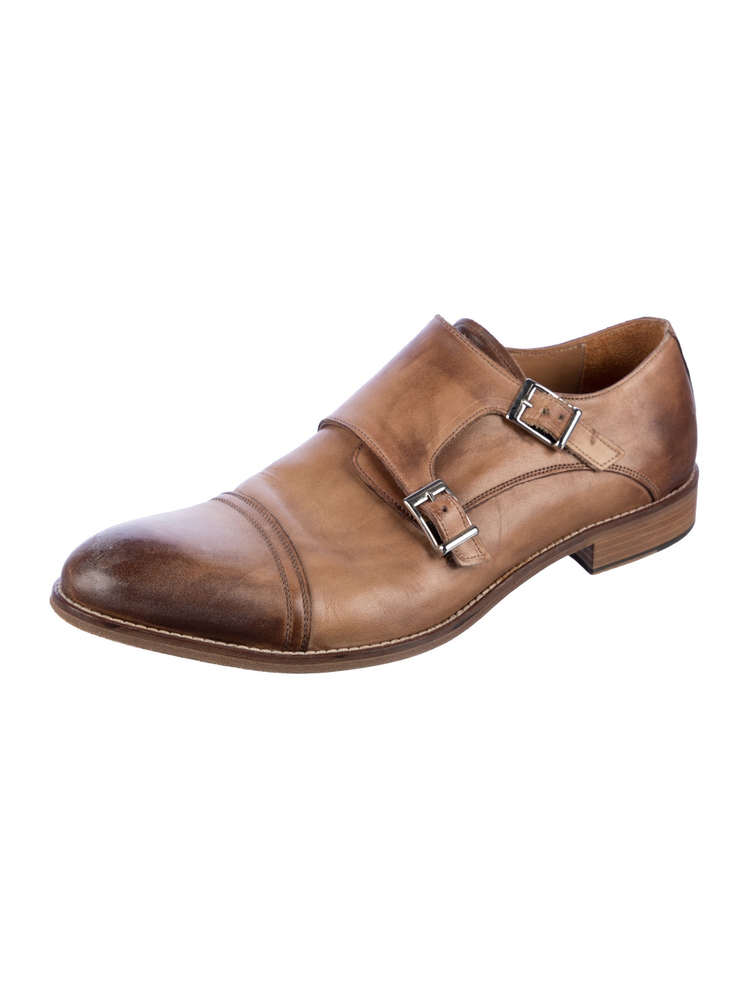 Wall + Water Leather Monk Straps