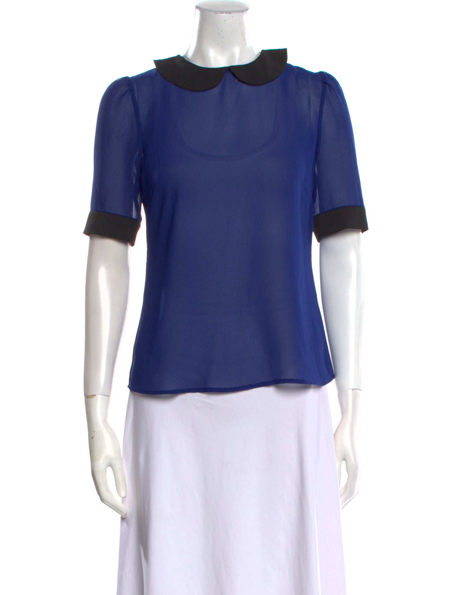 W118 Walter Baker Crew Neck Short Sleeve Blouse