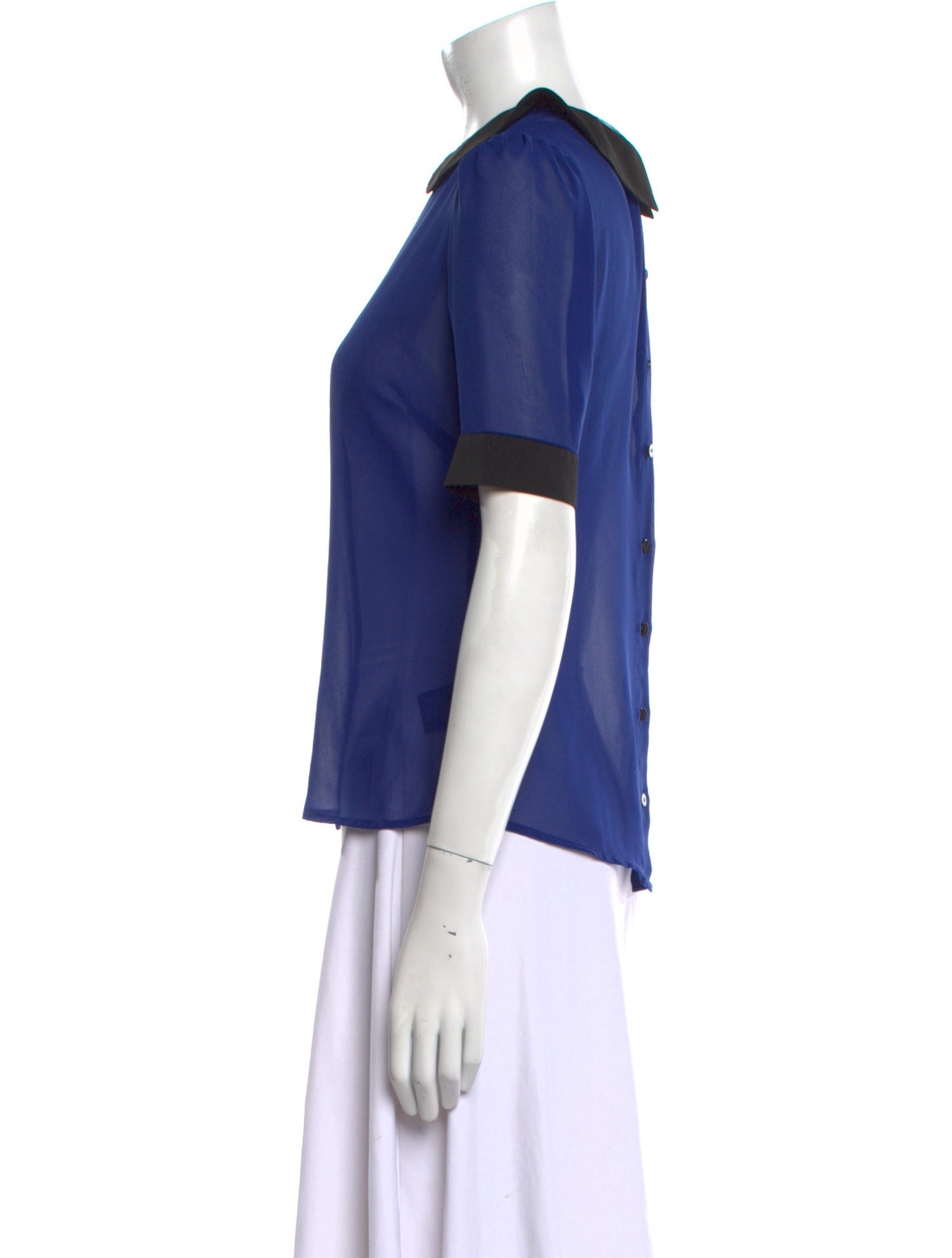 W118 Walter Baker Crew Neck Short Sleeve Blouse