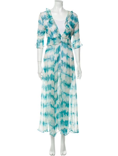 we are Leone Silk Tie-Dye Print Sweater w/ Tags Bl